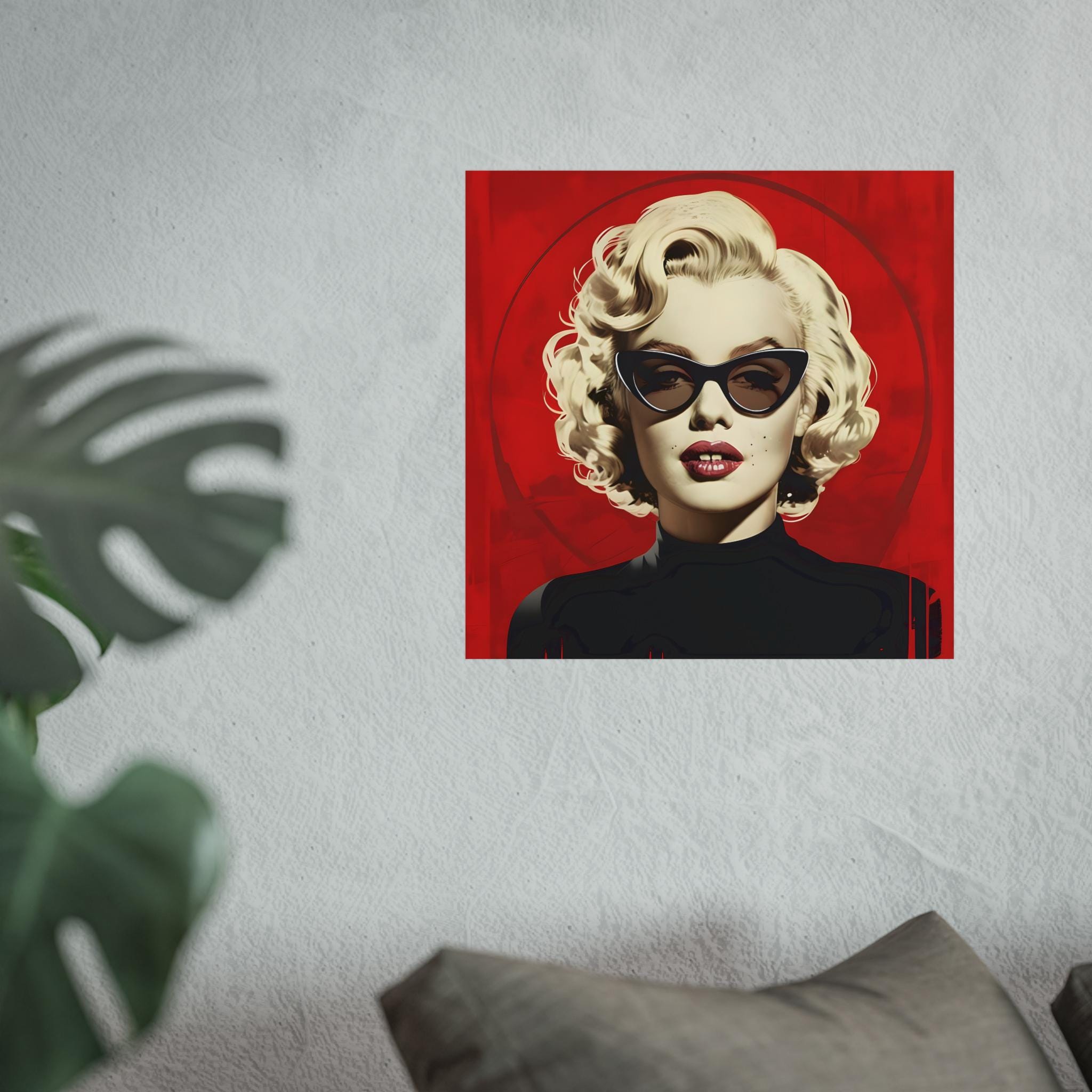 Marilyn Monroe Red Pop-art Style Wall Art Print. Ideal for Home Decor ...