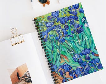 Van Gogh - Irises - Spiral Notebook - Ruled Line | Spiral Notebook - Ruled Line - Daily Check-In | Writing Poetry | Gratitude Journal