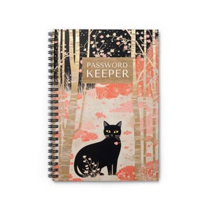 Cuaderno de espiral con ilustración de gato encantador - Cuaderno con líneas - Gran regalo
