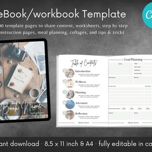 eBook + Arbeitsbuch Vorlage | In Canva anpassen & bearbeiten | Workbook Kursvorlage Coach Lead Magnet Mehrzweck General Lifestyle Influencer