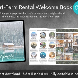 Short-Term Rental Welcome Book Template | Customize & Edit in Canva | House Guide Manual eBook | Airbnb Superhost VRBO Vacation Rental Host
