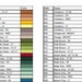 Printable DMC Thread Color Chart - Etsy