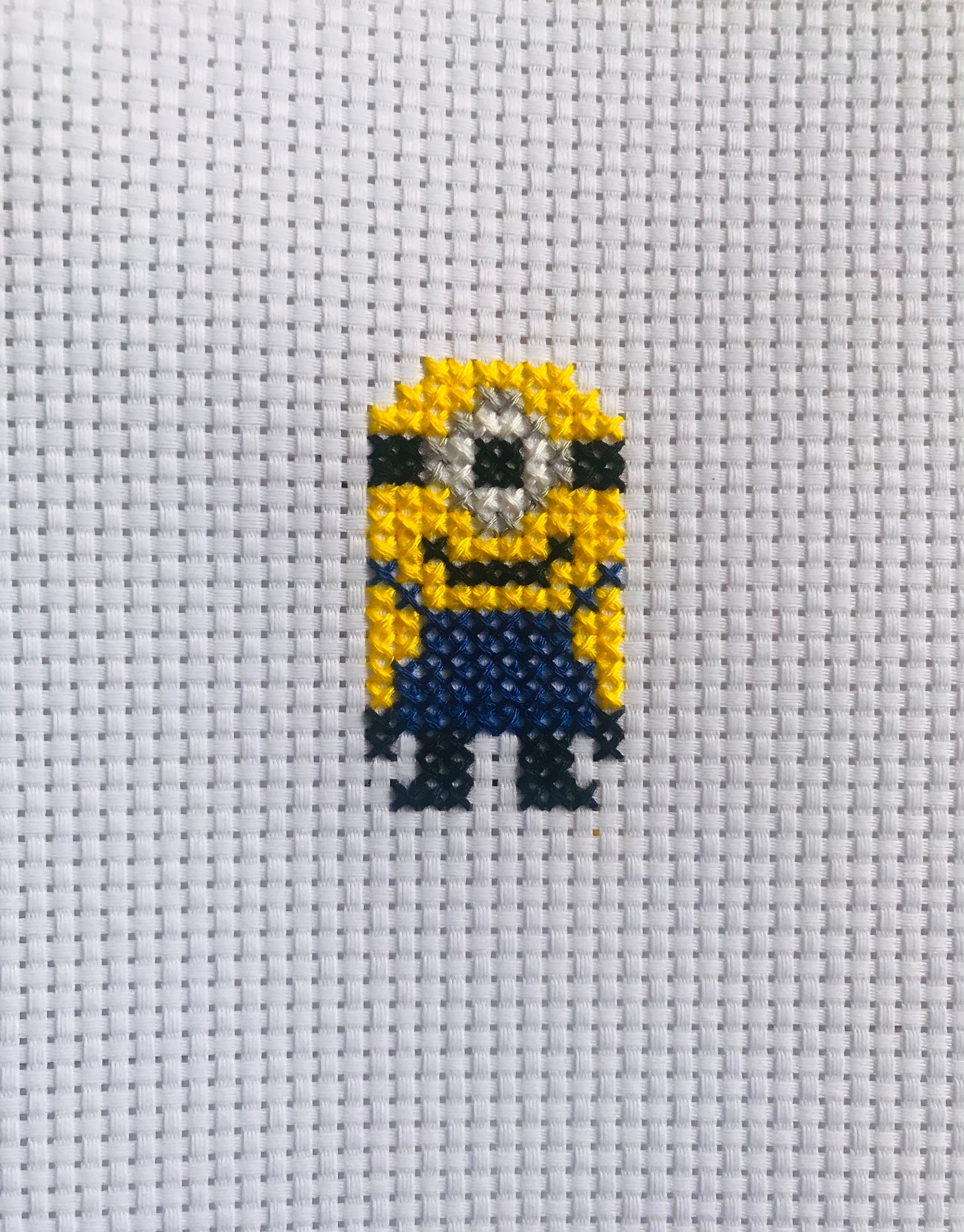 Minion Cross Stitch Pattern PDF Modern Cross Stitch Beginner Etsy