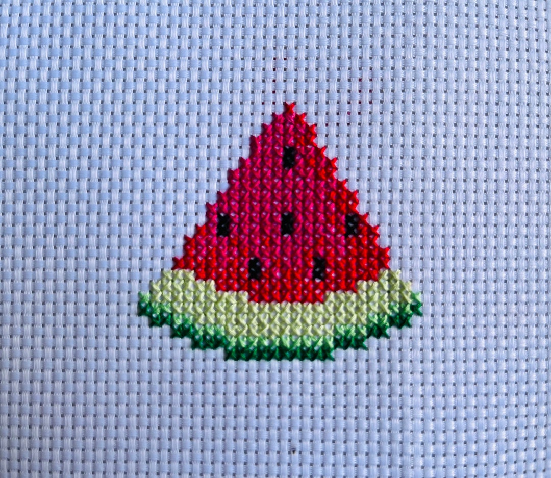 Watermelon Cross Stitch Pattern PDF, Modern Cross Stitch, Beginner ...