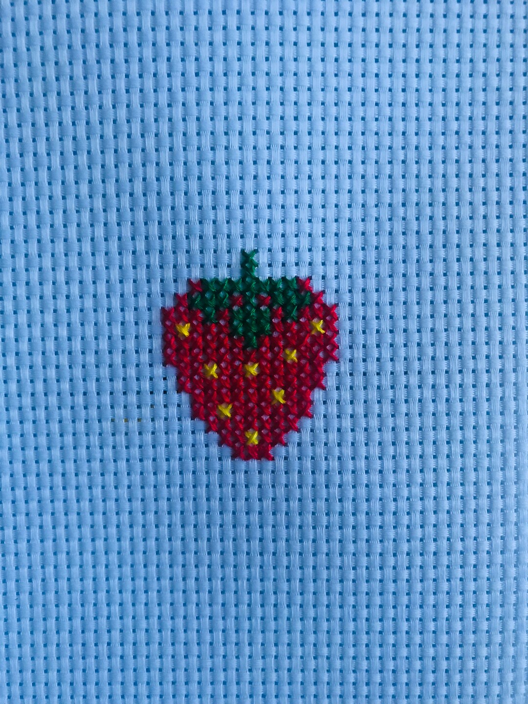 Cute Strawberry Cross Stitch Pattern PDF, Modern Cross Stitch, Beginner