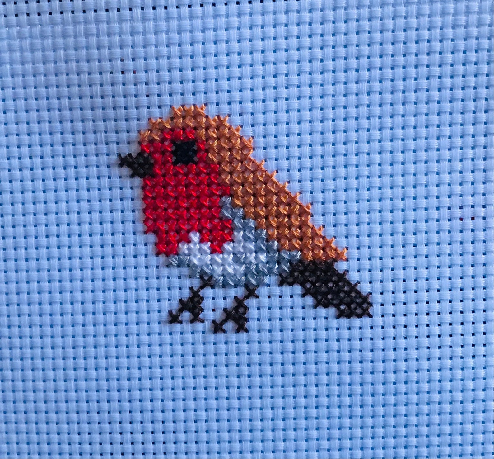 Robin Cross Stitch Pattern PDF Modern Cross Stitch Beginner - Etsy