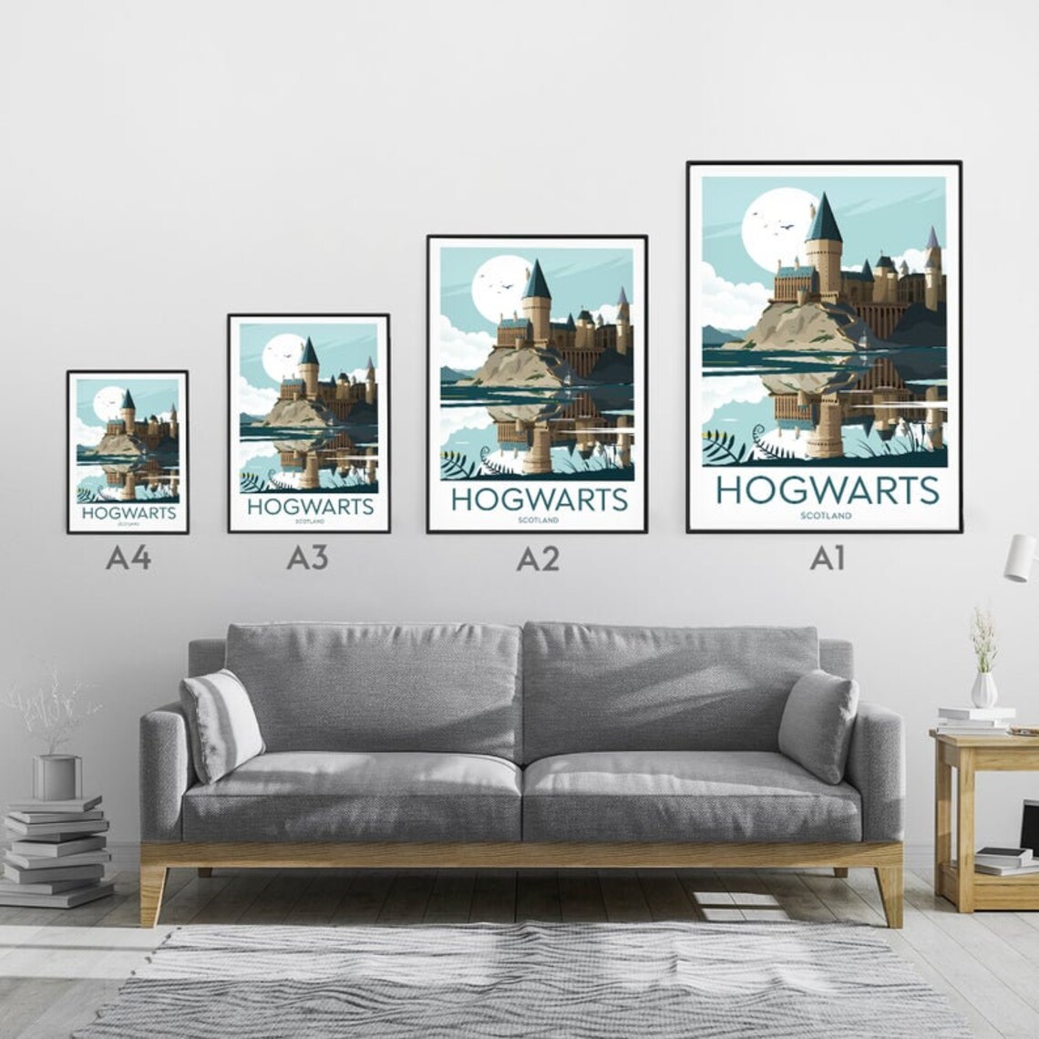 Harry Potter Canvas Hogwarts Canvas Art Gryffindor Canvas Etsy