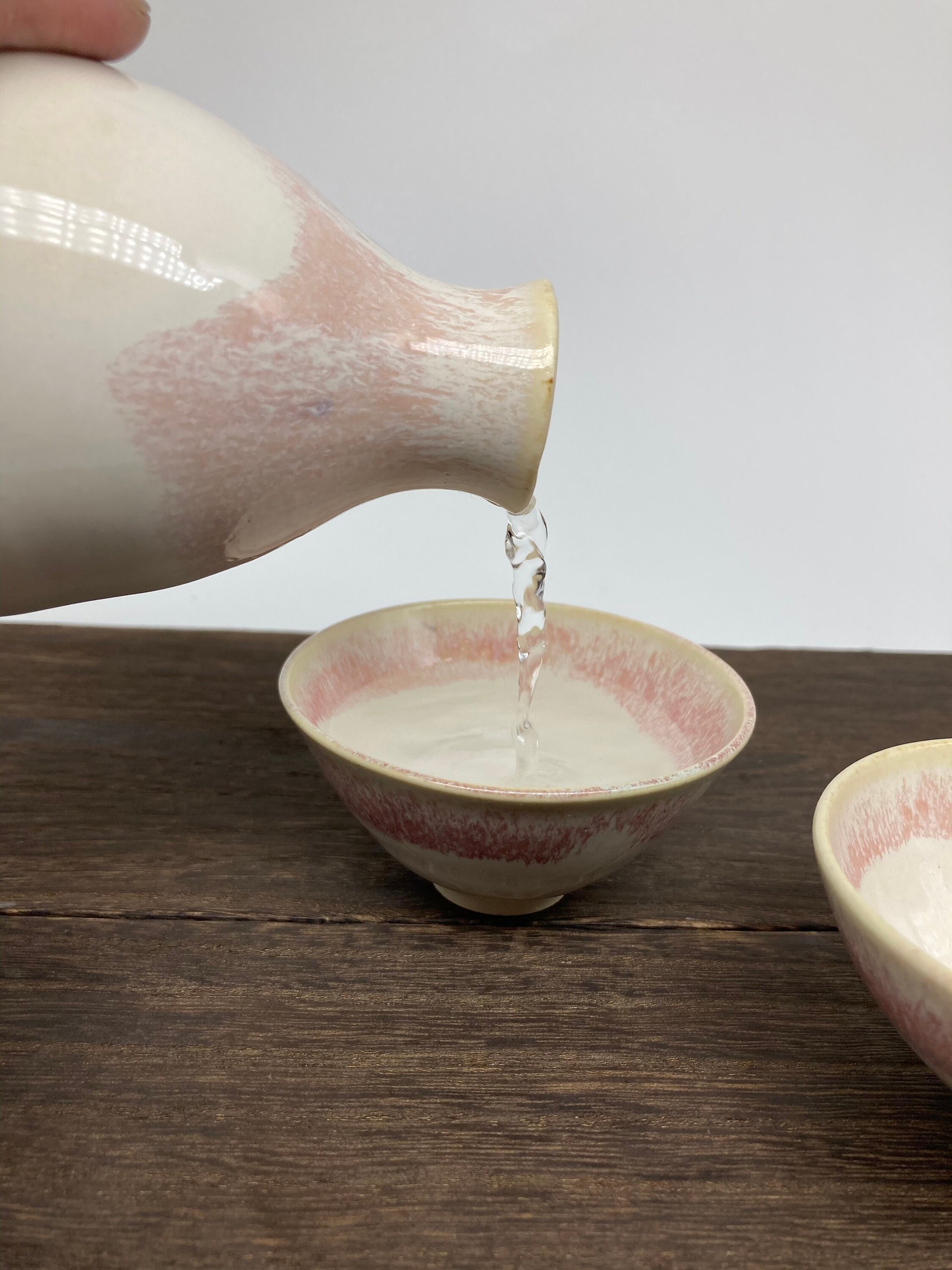 Japanse Sake set Sake fles Sake cups Handgemaakt keramiek Etsy