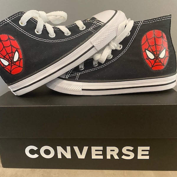 Custom Hand Drawn Spider-Man Converse