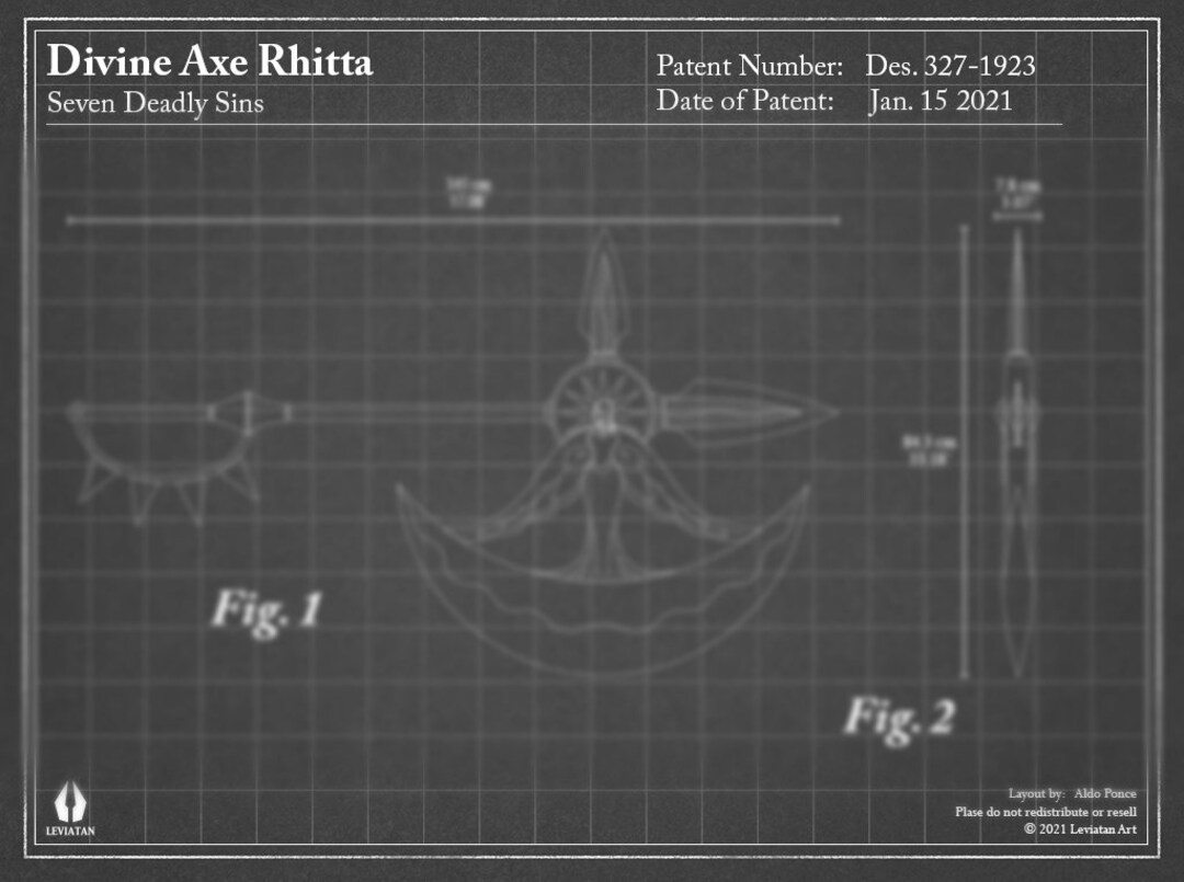 Divine Axe Rhitta Blueprint / Escanor's Axe Blueprint / Seven Deadly