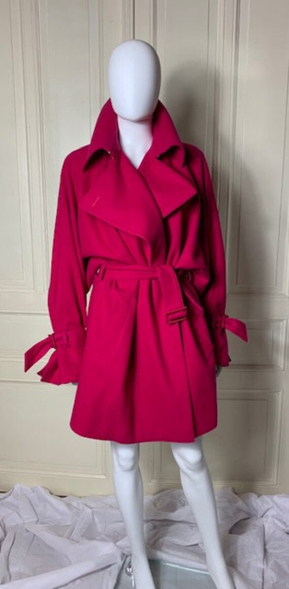vintage CLAUDE MONTANA 1980’s rare, Hot Pink Wool