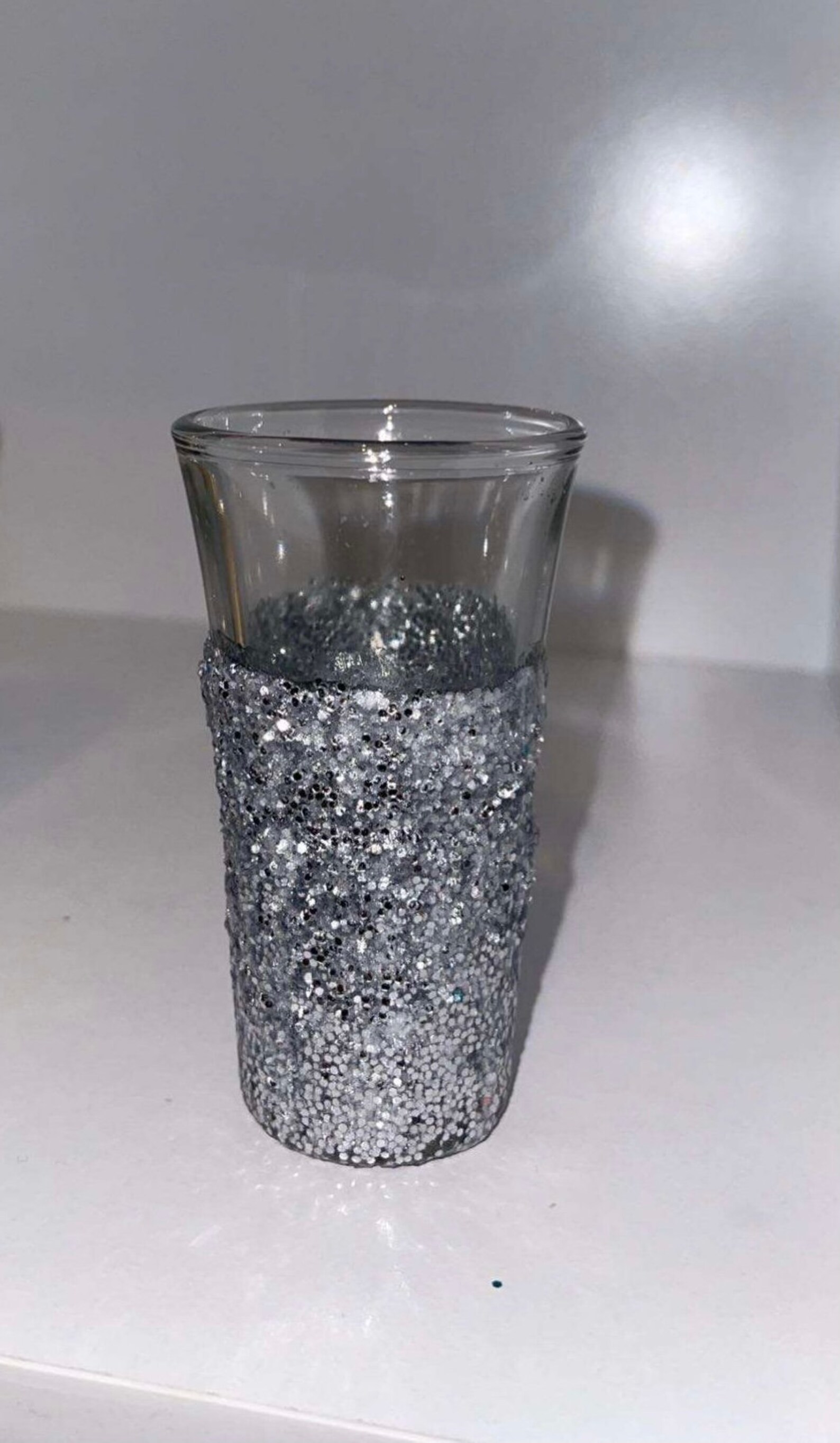 Glitter Glass Shot Glasses Etsy