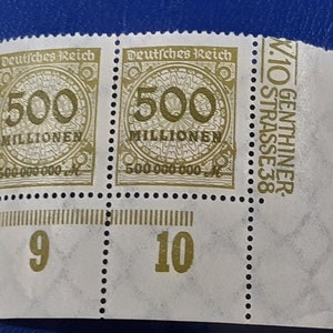 Set of stamps German Empire 1923