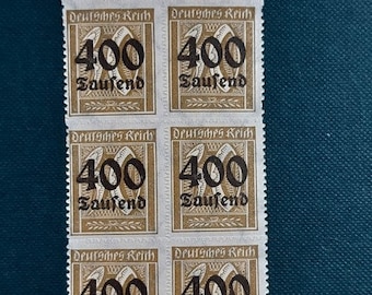 Set of stamps part of block German Empire 400/30T.Mk./Pfg. 1923