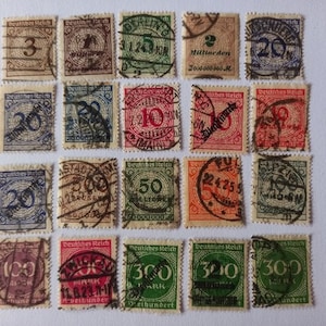 Conjunto de sellos Imperio alemán 1923r 20 piezas