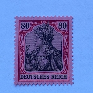 Sello postal 80 Pfg. Deutsches Reich 1902