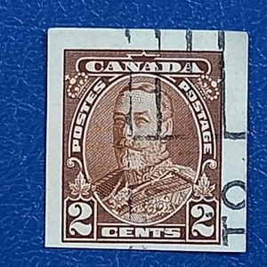 Sello postal del Rey Jorge V de Canadá - 2 centavos 1931