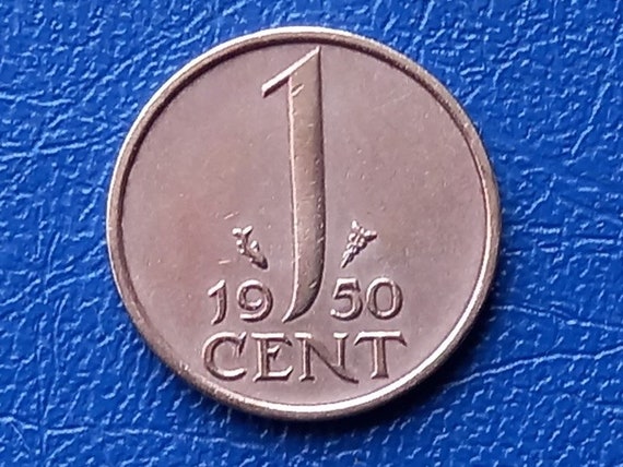 1 cent coin 1950 Netherlands