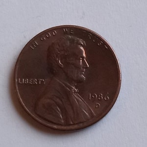 Lincoln Cent Coin 1986 R D