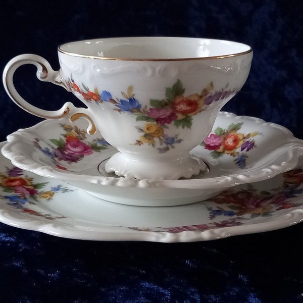 Porzellan Tasse Trio Rosenthal serbisch- Bavaria pompadour Tamara 1945