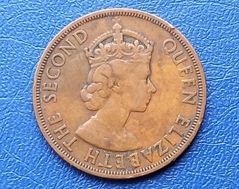 Moneda de 2 centavos de los Territorios del Caribe de 1957
