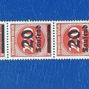 Sellos postales parte del bloque 20/200 T.MK./MK 1923 r Alemania