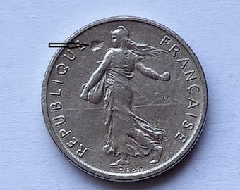 Coin 1/2 Franc 1973 r error