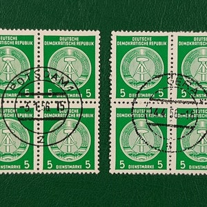 Sellos postales DDR Dienstmarke 5 1956