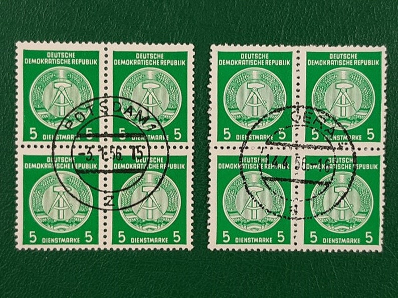 Postage Stamps DDR Dienstmarke 5 1956 Etsy