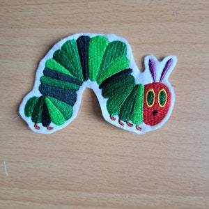Hungry Caterpillar Patch Caterpillar Gluttonous Patch Approx. 8.5 cm x 6 cm Embroidery Embroidery