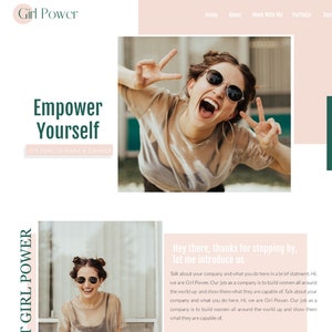 Showit Template, For The Girl Boss, Showit Theme, Showit Website Template, Web Design, Instant Download
