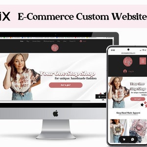 E-Commerce Custom Wix Website, Wix Template, Wix Theme, Customizable, Responsive Website Theme, Web Design, Digital Download