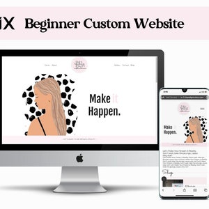 Beginner Custom Wix Website, Wix Template, Wix Theme, Customizable, Responsive Website Theme, Web Design, Digital Download