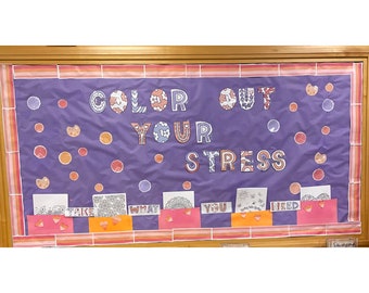 Color Out Your Stress Interactive Bulletin Board