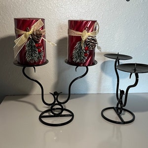 2 Metal Candle Holders