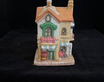 Vintage Porcelain Hometown American Grocery Store Christmas 93&#39;