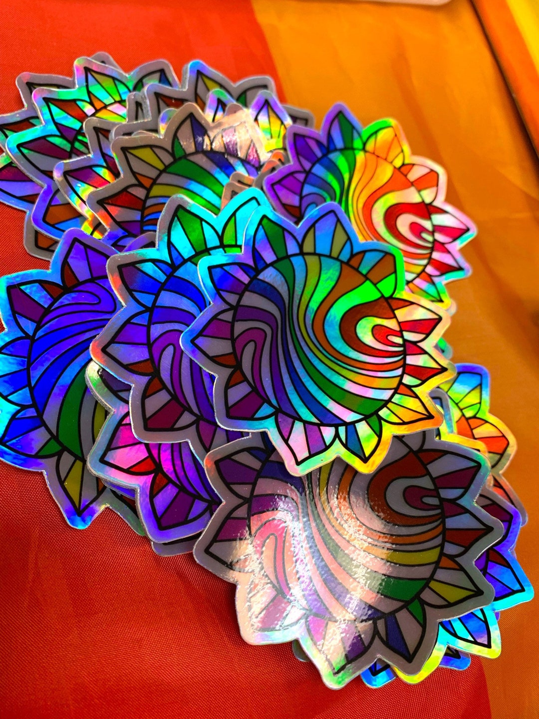 Holographic Rainbow Sun Sticker 3” Die Cut Vinyl Sticker for Car or ...