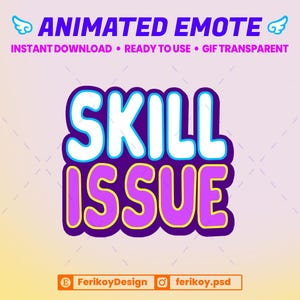 Skill Issue Animated Emote #2 - Funny No Skill Emote - for Twitch and Discord! (and more)