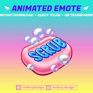 Scrub Soap Animated Emote for Twitch/Discord/YouTube