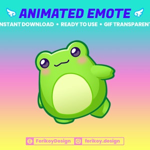 Cute Frog Dance #1 Animated Emote - for Twitch and Discord! (and more)