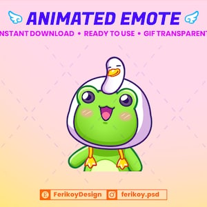 Wiggle Dancing Cute Frog Animated Emote - Froggy Wiggle Dance - for Twitch and Discord! (and more)