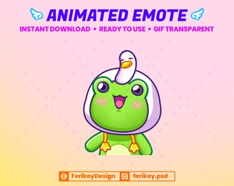 Wiggle Dancing Cute Frog Animated Emote - Froggy Wiggle Dance - for Twitch and Discord! (and more)