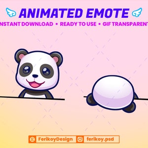Cute Panda Headbang Slam Animated Emote - Hitting Head - for Twitch and Discord! (and more)