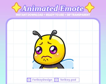 Bee Sad Crying Animated Emote : Hornet Wasp Cry