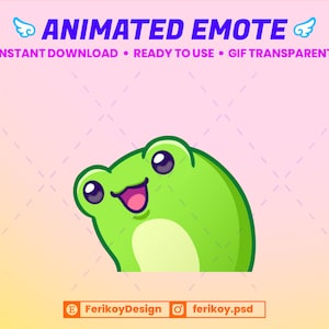 Wobble Dancing Cute Frog Animated Emote - Wobble Wiggle Dance Froggy - for Twitch and Discord! (and more)