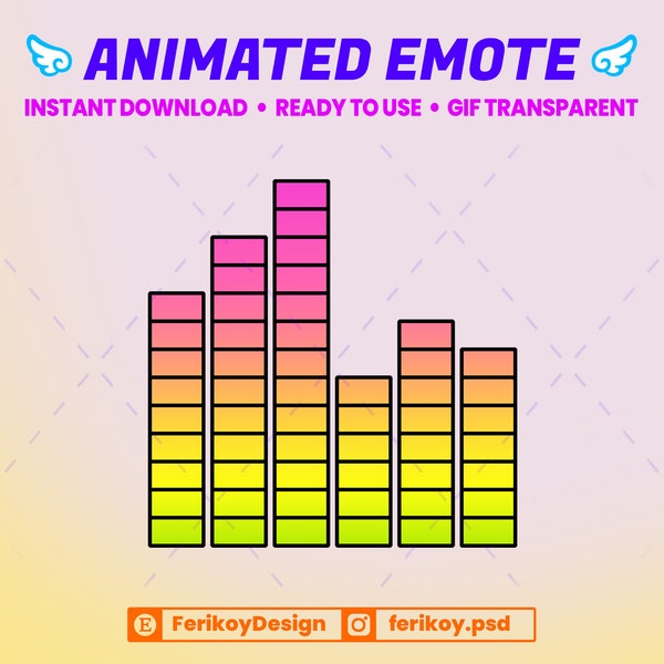 Equalizer Music #2 Animated Emote - Music Sound Effect - for Twitch and Discord! (and more)