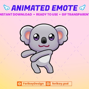 Cute Koala Dance Animated Emote - Koala Bear Dancing - for Twitch and Discord! (and more)