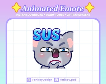 Koala Sus Animated Emote : Koala Bear Thinking Suspect