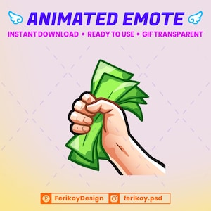 Take My Money Animated Emote - Hand Money Emote - for Twitch and Discord! (and more)