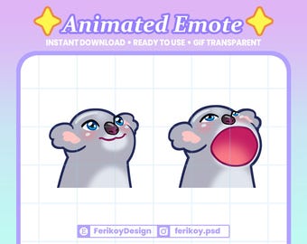 Koala Pop Cat Animated Emote: Meme GIF (Instant Download)